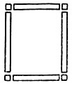 Рис. 93. Схема типового расположения разборного соединения стенок корпусной мебели с угловым вкладным соединительным элементом