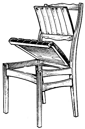 Рис. 150. Схема сборки столярного стула