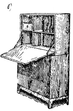 Рис. 28, б. Письменный шкаф-секретер