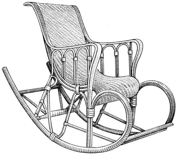 Кресла-качалки плетеные из ротанга или ивовой лозы купить в магазине Подарки Люкс